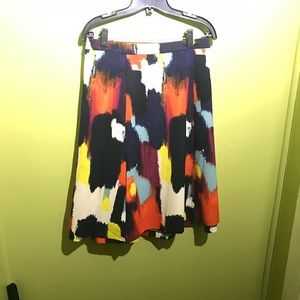 Ava & Viv Multicolor Bold Brushstrokes  Skirt